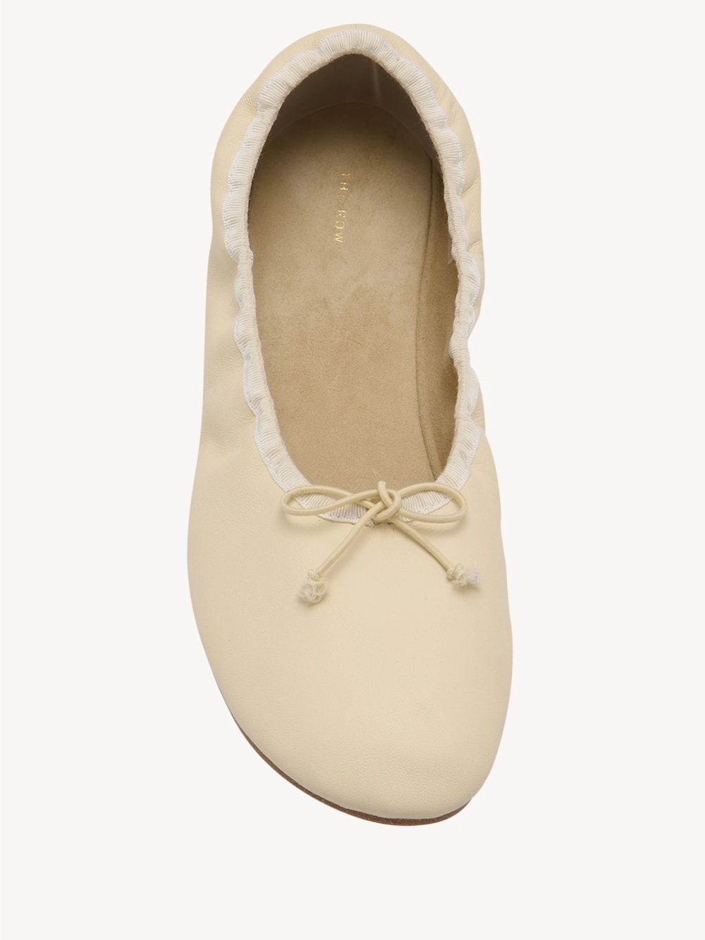 The Row Round Leather Ballet Flat 6.5
